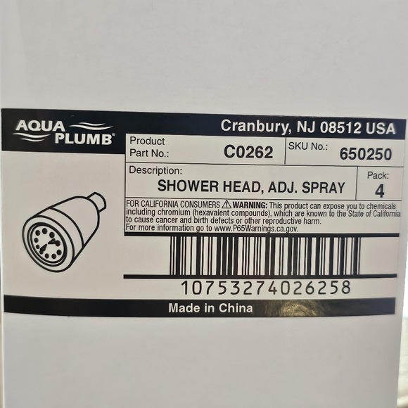 Wholesale Lot 20 Aqua Plumb Shower Sensations Spin to Adjust Brass Ball Nut Head - Picture 6 of 6